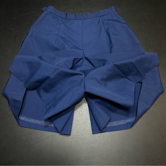 Vintage Sears Perma-Prest Women’s Skirt Size 12 Navy Blue Center Pleat Talon Zip - Picture 4 of 8
